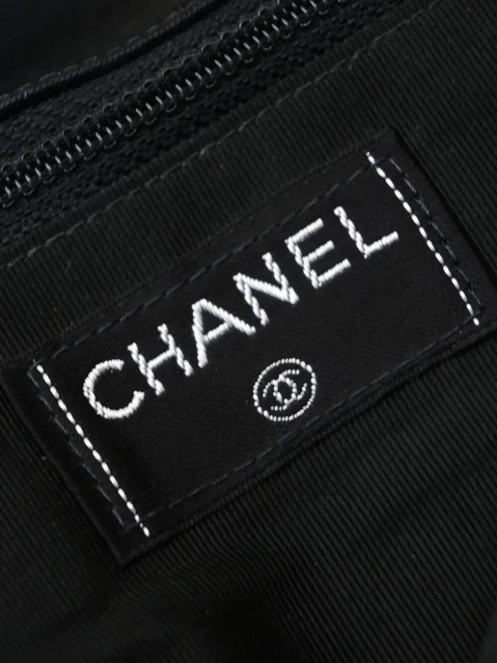 CHANEL CC Logo 2.55 Reissue Chocolate Bar Shoulder Bag Canvas Black